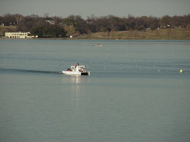 A weird little boat. It was chasing some college rowers